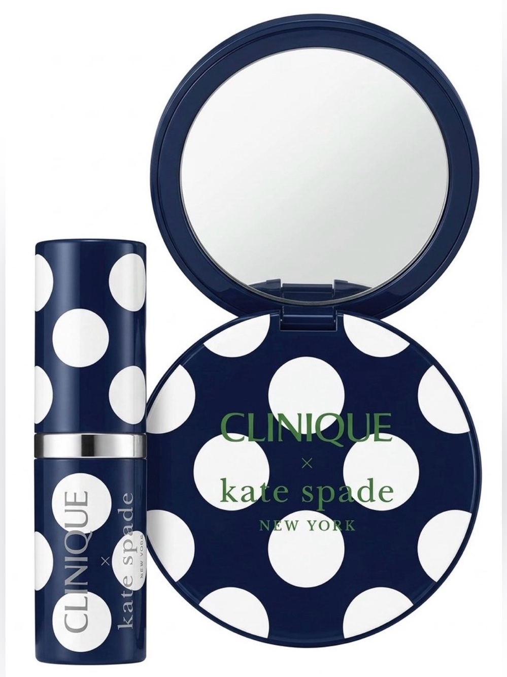 Clinique + Kate Spade Bare Pop Lipstick Limited Edition Matching Swivel Compact